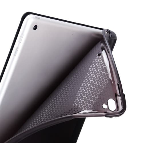 iPad 9.7" 5/6, iPad Air/Air 2 Tri-Fold fodral med pennfack - Svart