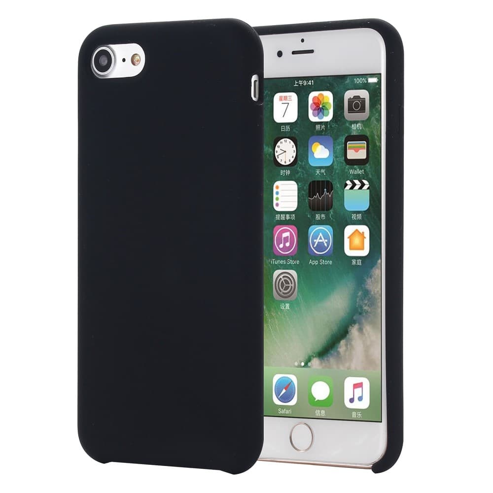 Liquid Silicone iPhone 7/8/SE 2020/SE 2022 Skal - Svart