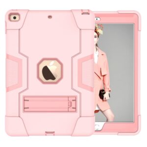 iPad 10.2" 2021/2020/2019 ShockProof TPU Skal med Stativfunktion - Rosa