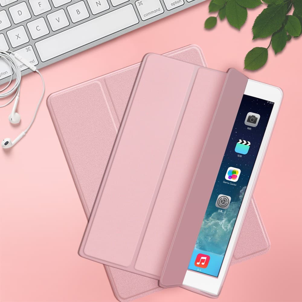 iPad 10.2" 2021/2020/2019 Tri-fold fodral med pennfack - Rosa - Bild 2