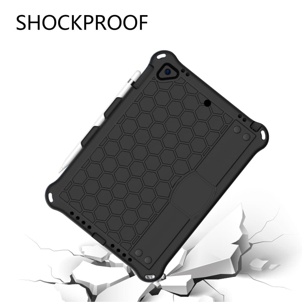 iPad 9.7" 5/6, iPad Air/Air 2 EVA skal med bärrem - Svart