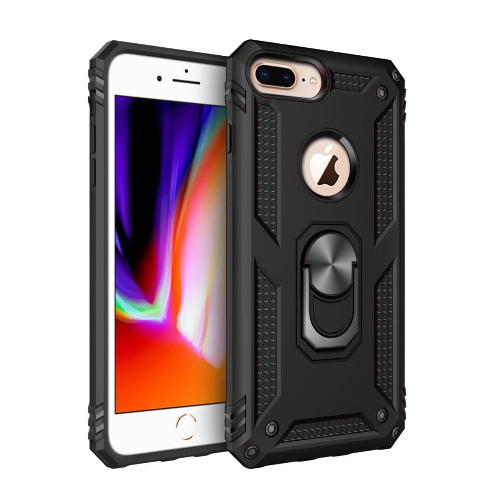 Kickstand Armor Style iPhone 6 Plus/7 Plus/8 Plus Skal - Svart