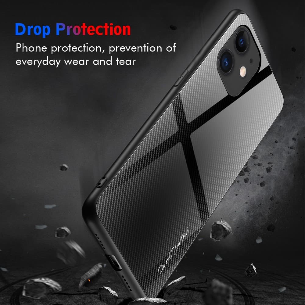 Carbon Fibre Skal för iPhone 12/12 Pro - Svart - Bild 2