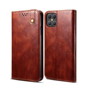 IPhone 12- 12 Pro premium plånboksfodral - Brunt