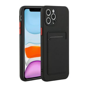 IPhone 12 Pro Max skal med en korthållare - Svart