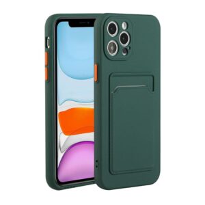 IPhone 12 Pro Max skal med en korthållare - Grönt