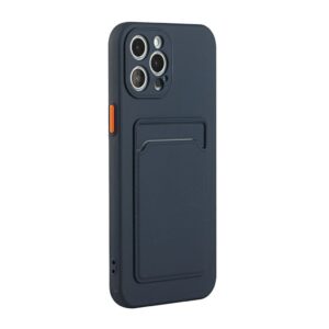 IPhone 12 Pro Max skal med en korthållare - Mörkblått