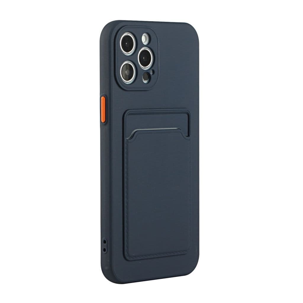 IPhone 12 Pro Max skal med en korthållare - Mörkblått