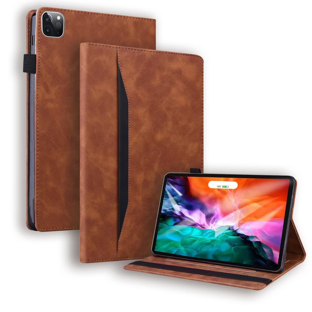 iPad Pro 12.9" 2022/2021/2020/2018 premium plånboksfodral - Brun