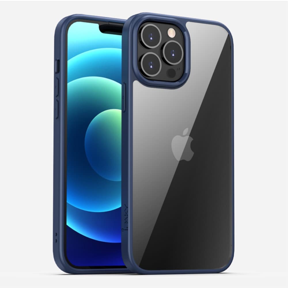 IPAKY Drop-Proof Clear Skal till iPhone 13 - Blå