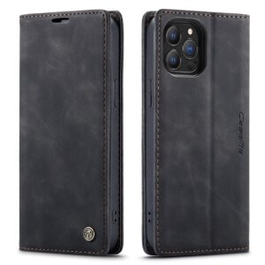 CASEME iPhone 13 Pro Max premium plånboksfodral - Svart