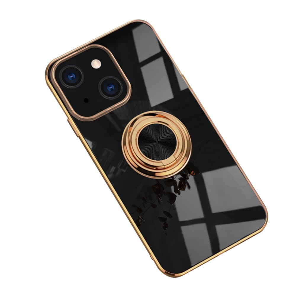 iPhone 13 Skal med ringhållare / Stativ - Svart