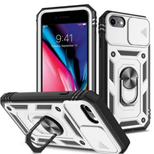 Stöttåligt iPhone SE etc. skal - Svart- Vitt