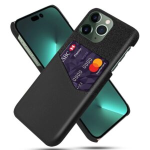iPhone 14 Pro Max skal med korthållare - Svart