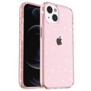 Anti-scratch iPhone 14 Plus Glittery Powder Skal - Rosa