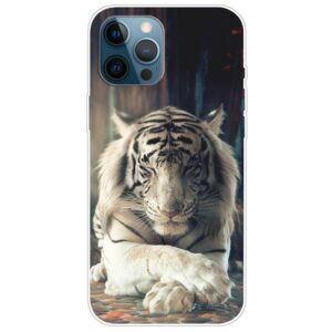 IMD Scratch Resistant iPhone 14 Pro Max Mobilskal - White Tiger