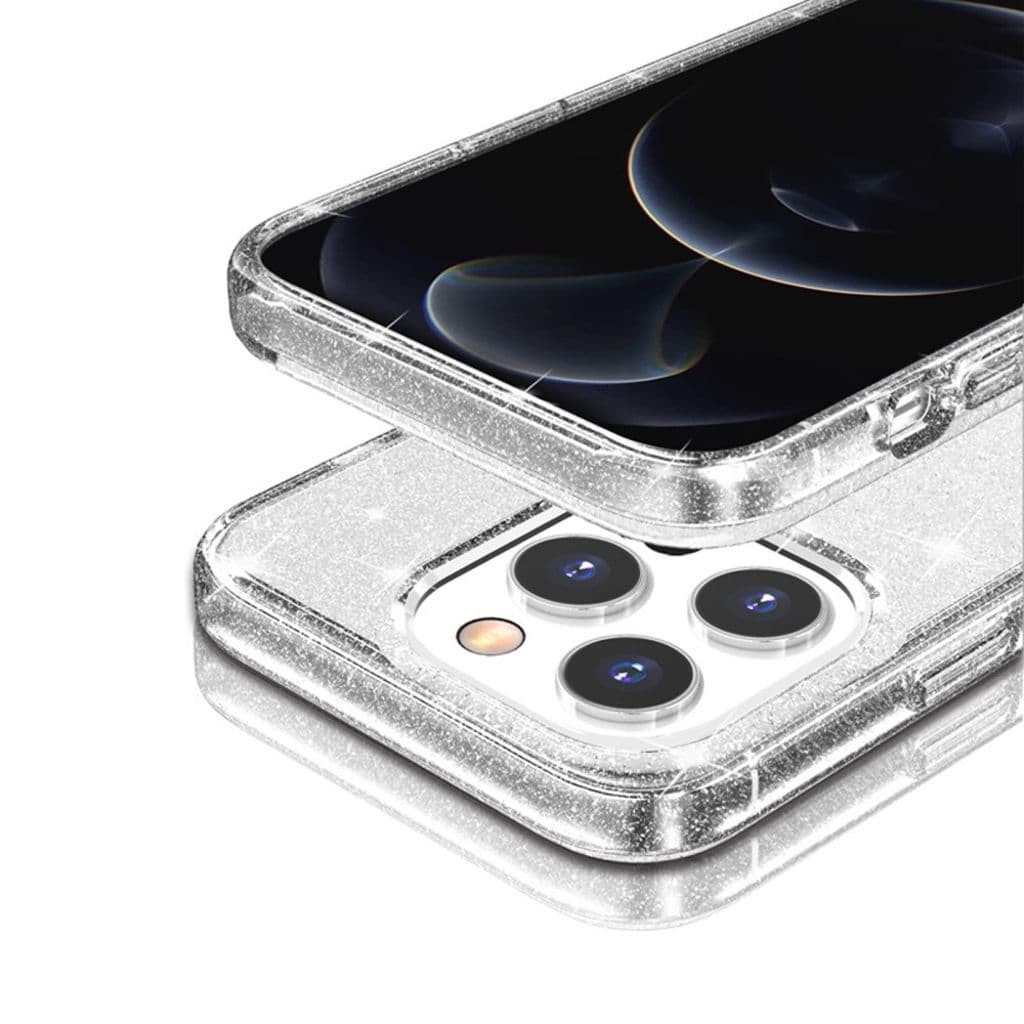 Glittrande iPhone 15 Pro Max skal - Vitt - Bild 3