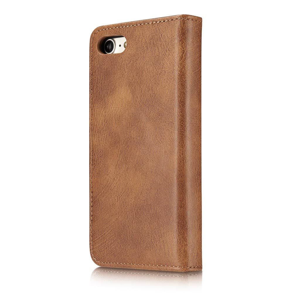 DG.MING iPhone 7/8/SE 2020/SE 2022 Plånboksfodral i konstläder - Brun - Bild 3