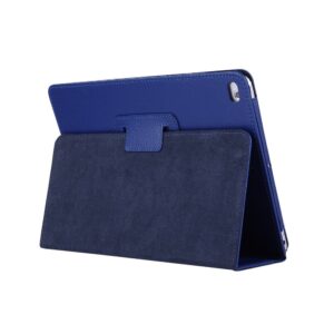 iPad 9.7" 5/6 Litchi fodral med stativ - Blå