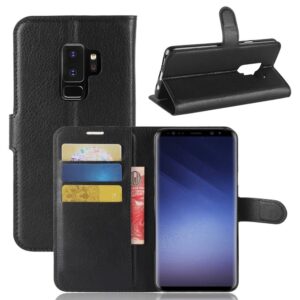 Litchi Läderfodral till Samsung Galaxy S9 Plus - Svart