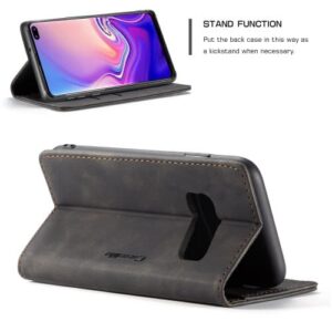 CASEME Plånboksfodral för Samsung Galax S10 Plus - Svart