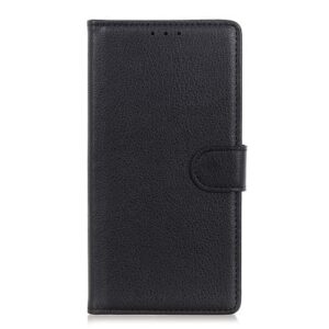 Litchi Skin Plånboksfodral för Samsung Galaxy A50 - Svart