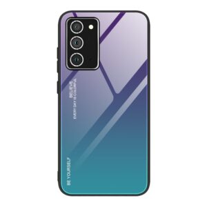 Gradient Color Skal i Härdat Glas för Galaxy A52 5G & A52s 5G - Lila/Blå