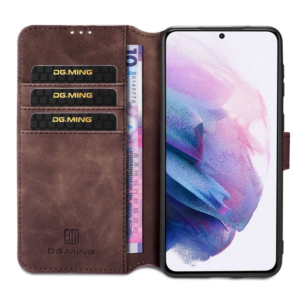 DG.MING Samsung Galaxy S21 4G, 5G fodral - Coffee - Bild 6
