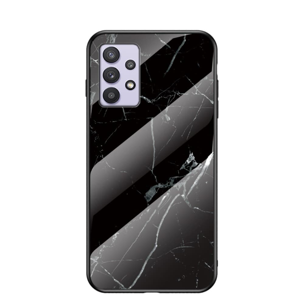 Skal i Härdat Glas för Samsung Galaxy A32 5G - Svart Marmor