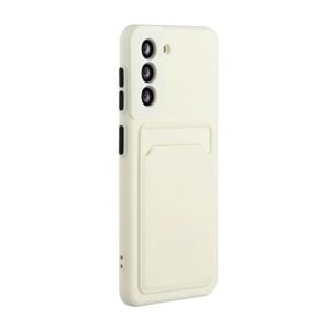 Samsung Galaxy S21 FE TPU-skal med en korthållare - Vit
