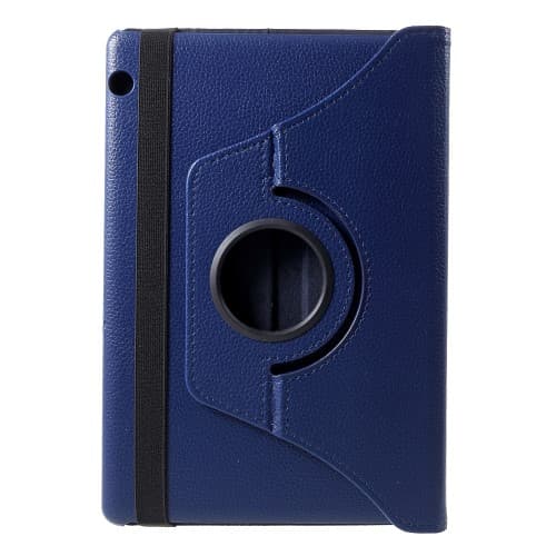 Litchi Skin Fodral till Huawei MediaPad T5 10 - Mörkblå