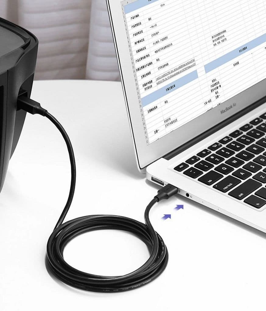 UGREEN USB-skrivarkabel USB-A till USB-B, 1,5m - Svart - Bild 3