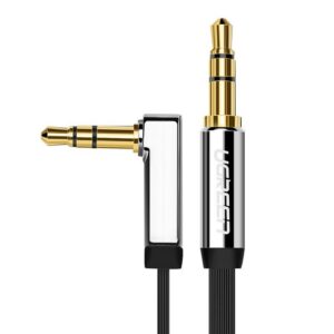 Ugreen AUX-kabel 3,5 mm vinklad 2m - Silver