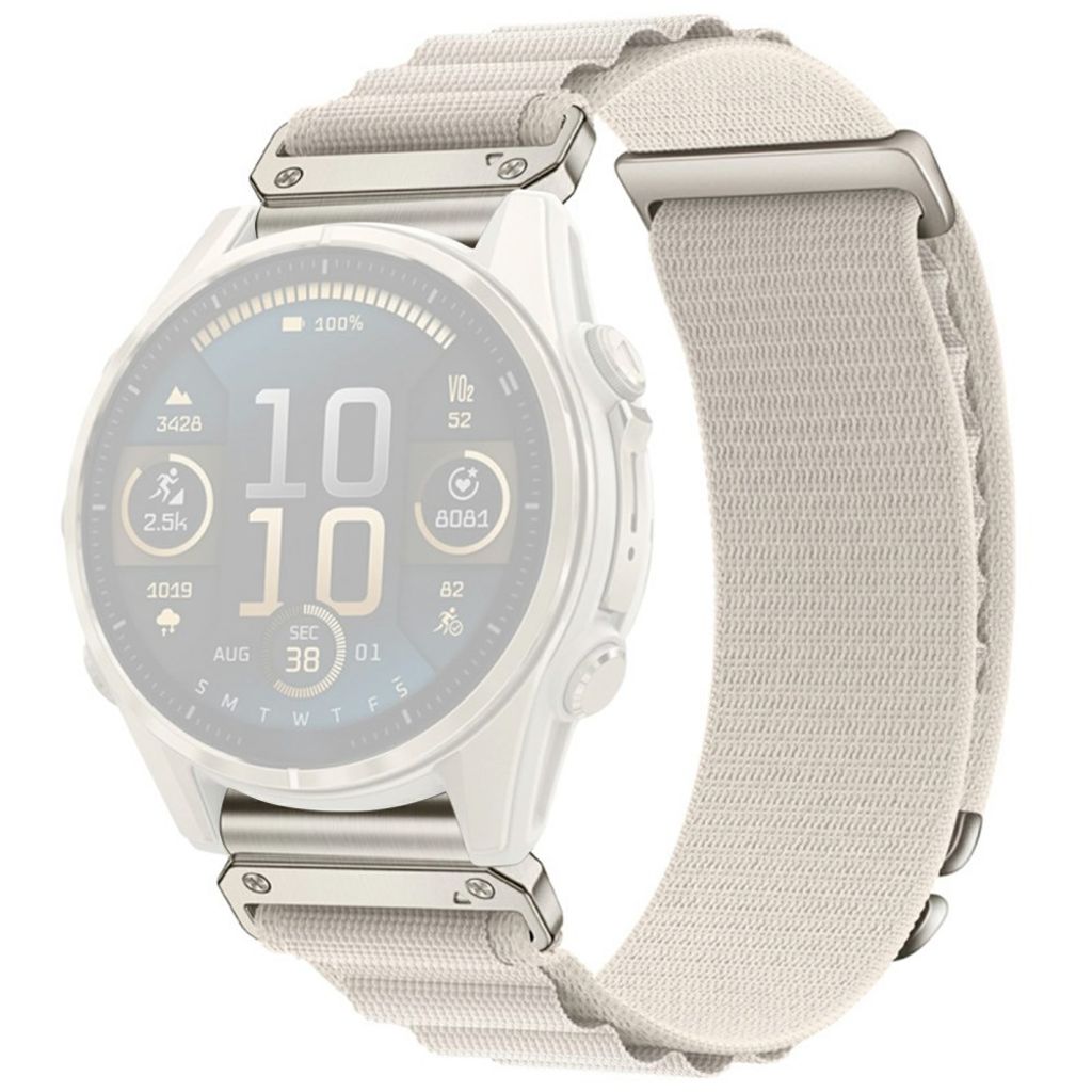 Garmin Fenix 8 Pro/Quatix 8/Tactix 8 47mm Sportarmband i nylon - Beige