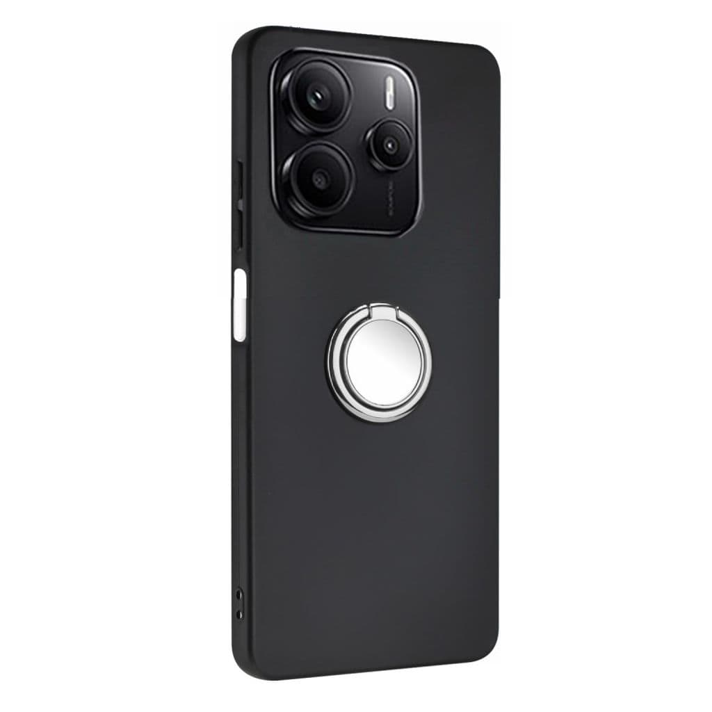 Xiaomi Redmi Note 14 4G Skal med Ringhållare - Svart