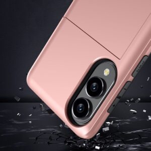 Samsung Galaxy S25 Edge Skal med Korthållare - Roséguld