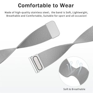 Garmin Venu 3S/2S/Forerunner 265S/255S etc. Milanesiskt klockarmband - Rosa
