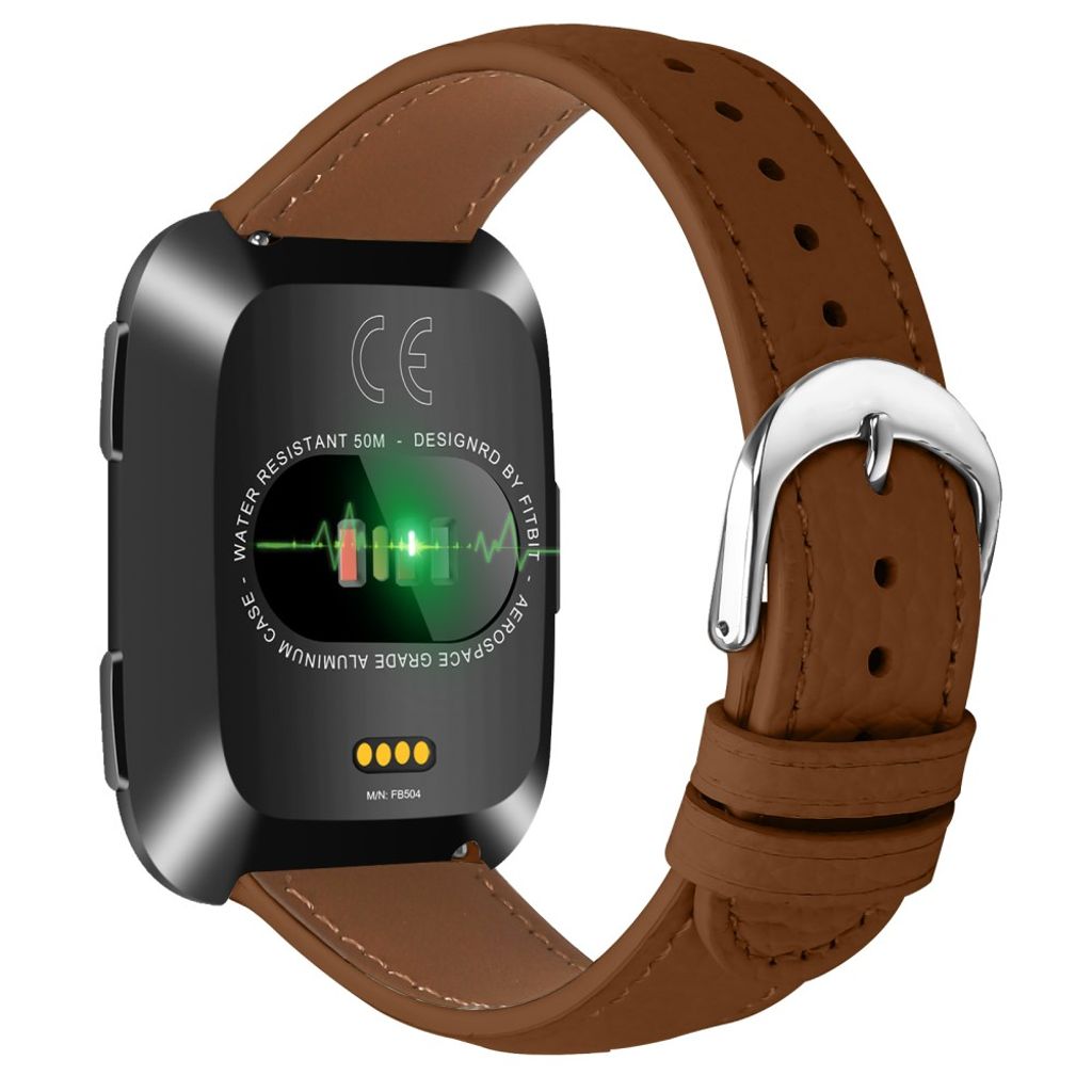 Fitbit Versa/Versa Lite/Versa 2 Armband i PU-läder - Brun