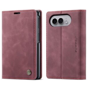 CASEME iPhone Duo Plånboksfodral i PU-läder - Röd