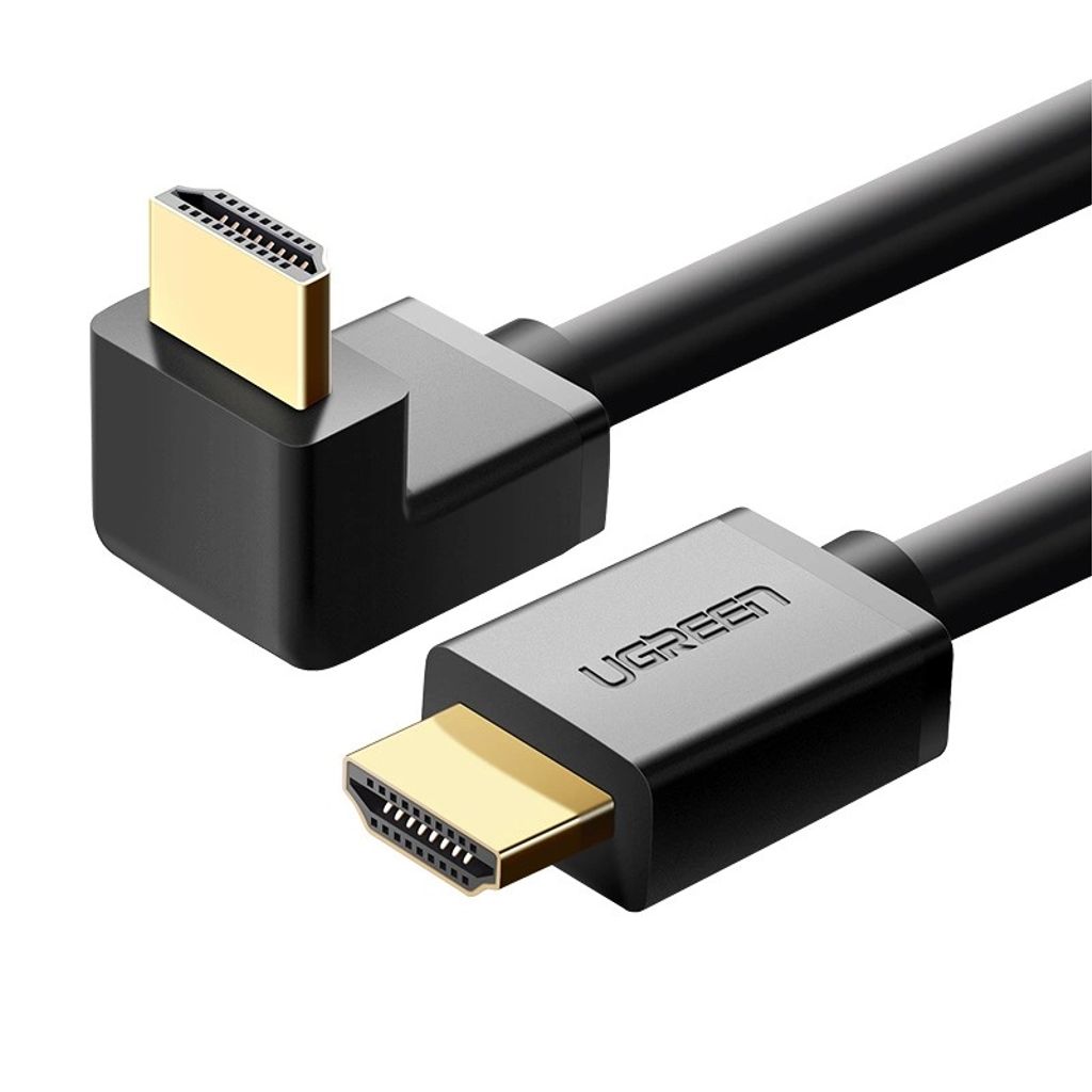 Ugreen Vinklad HDMI-kabel (90°), 4K, 2 m - Svart