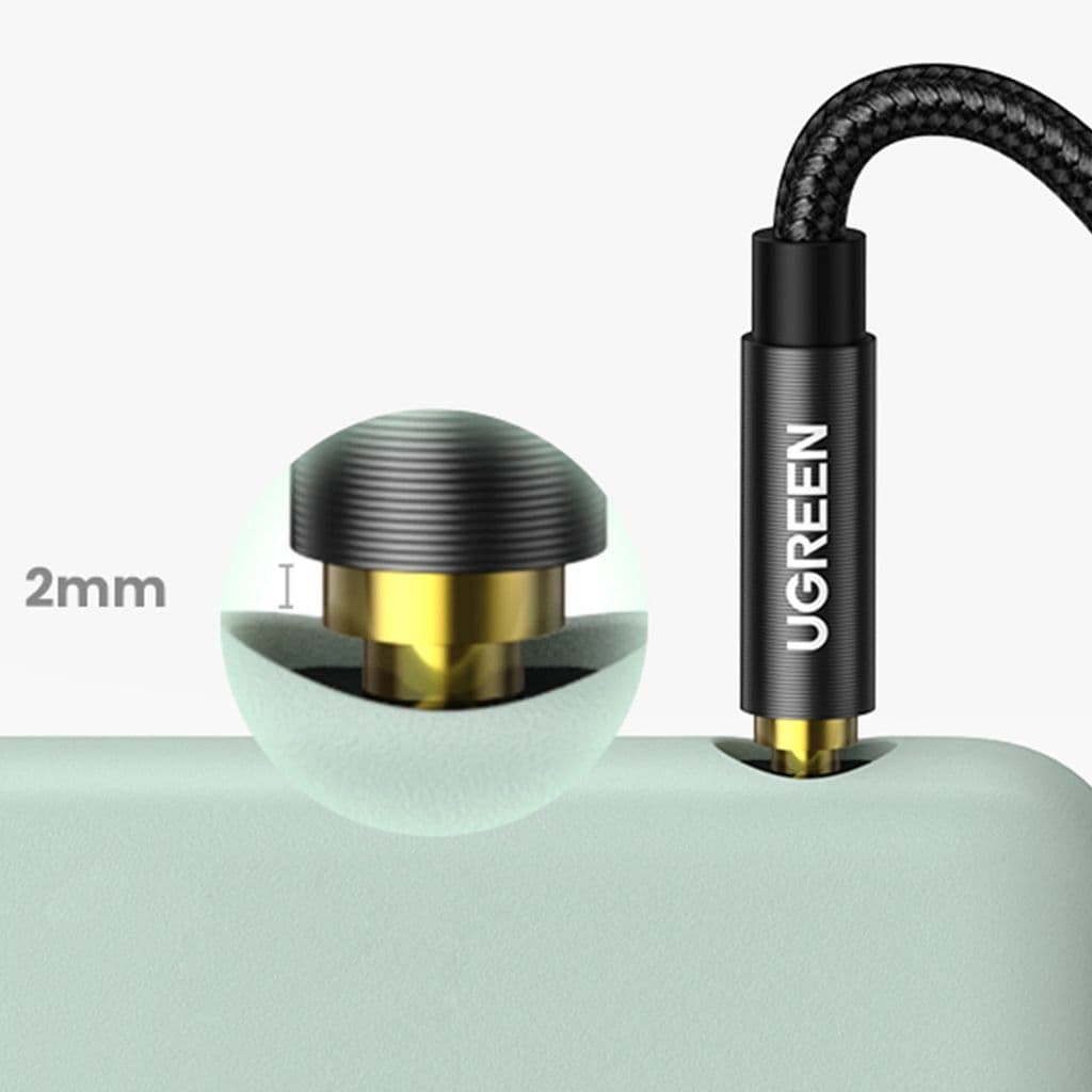 Ugreen AUX audio minijack 3,5 mm hane till hane kabel, 1m - Blå - Bild 4