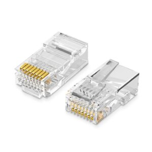 Ugreen RJ45-kontakter 8P8C för Cat5/Cat5e UTP, 100-pack - Transparent