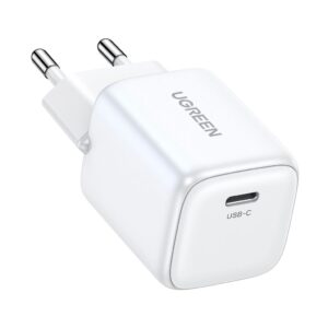 Ugreen Nexode Mini snabbladdare, GaN USB-C, 20W, PD - Vit