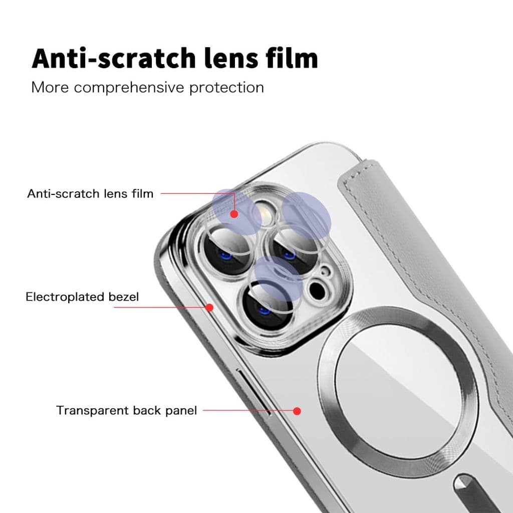 iPhone 14 Pro Plånboksfodral MagSafe RFID-blockerande – Silver - Bild 7