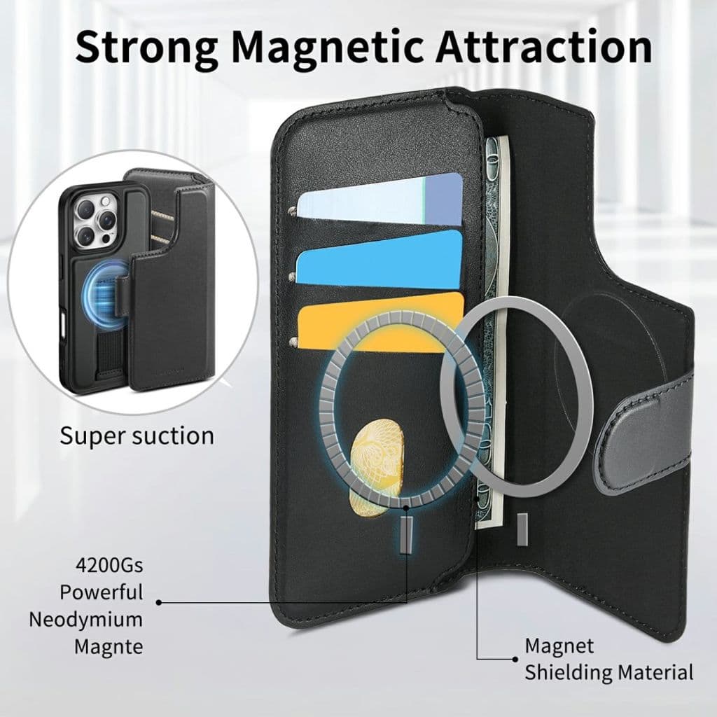 CASENEO iPhone 16 Fodral med Stativ - Svart - Bild 7