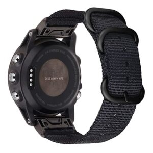 Garmin Fenix 7/6/6 Pro/Forerunner 945/935 etc. Klockarmband i nylon - Svart