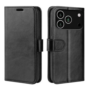 iPhone 18 Pro/17 Pro Plånboksfodral i PU-läder - Svart