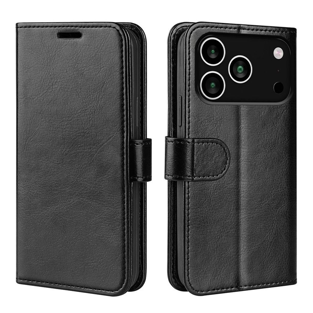 iPhone 18 Pro/17 Pro Plånboksfodral i PU-läder - Svart