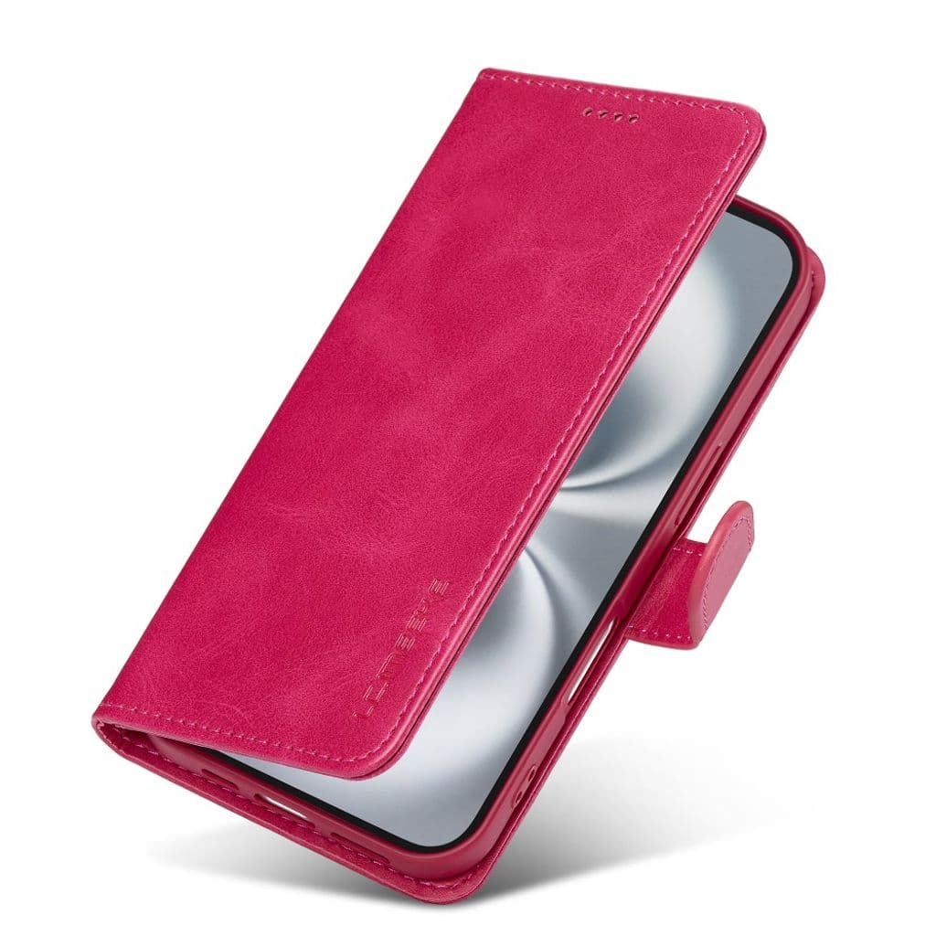 LC.IMEEKE iPhone 17 plånboksfodral med stativ – Rosa - Bild 4
