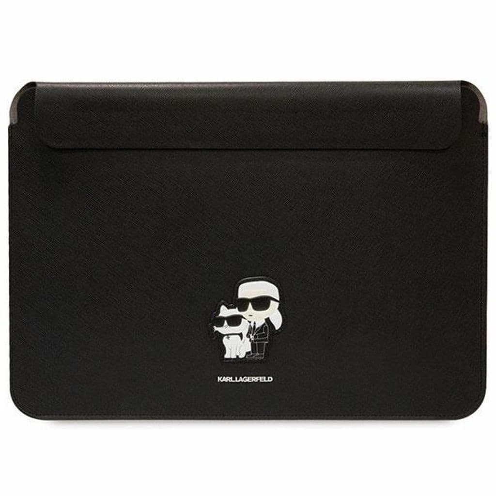 Karl Lagerfeld laptopfodral 14" Saffiano Karl & Choupette - Svart